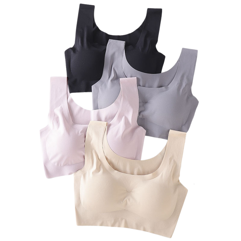 Soutien Sem Costuras de Seda Gelada para Treino e Relaxamento