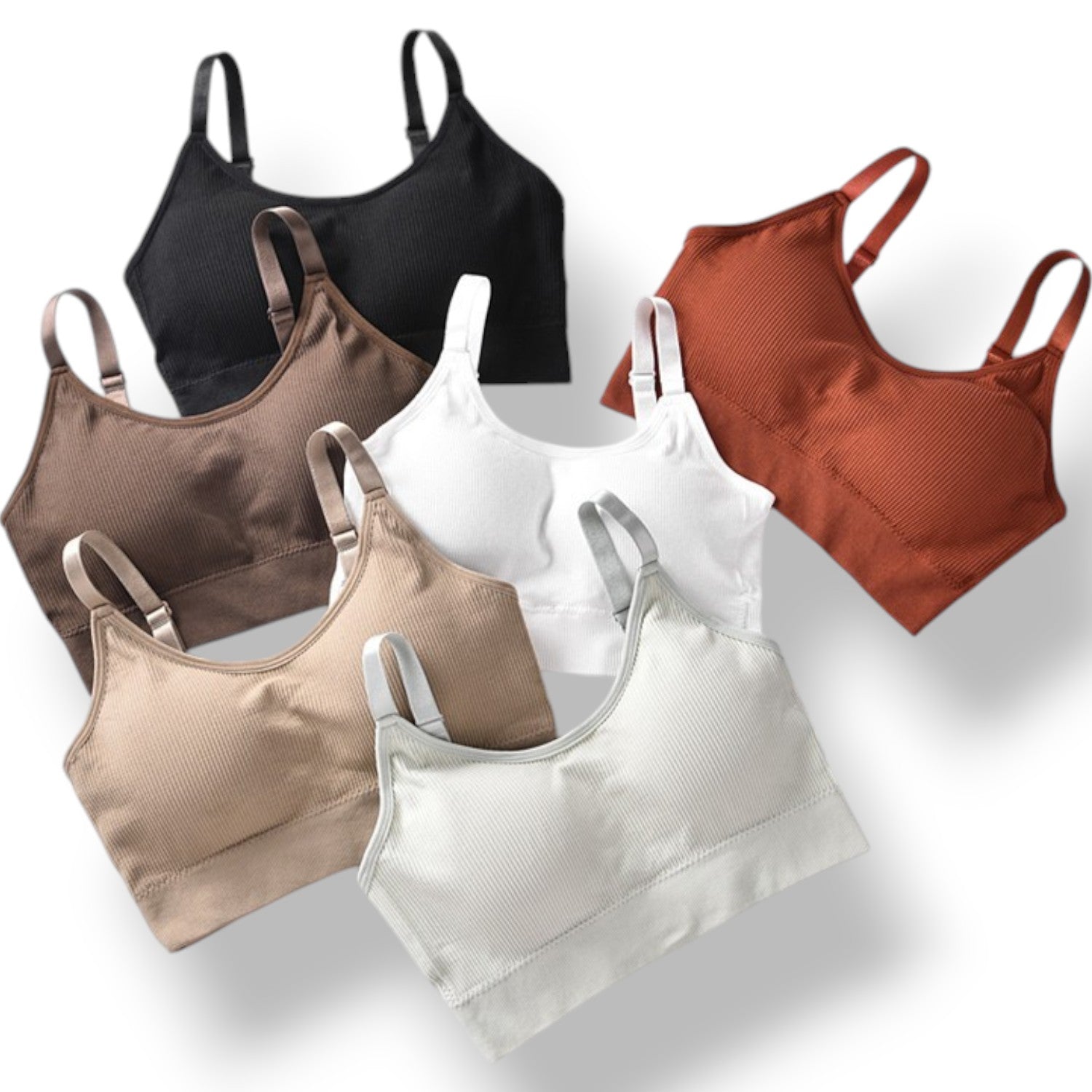 Top Desportivo Feminino sem Aros com Alças Ajustáveis